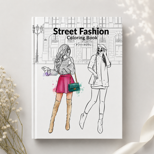 Fashion Coloring Book for Adults | Printable Fashion Coloring Pages PDF  | Digital Download