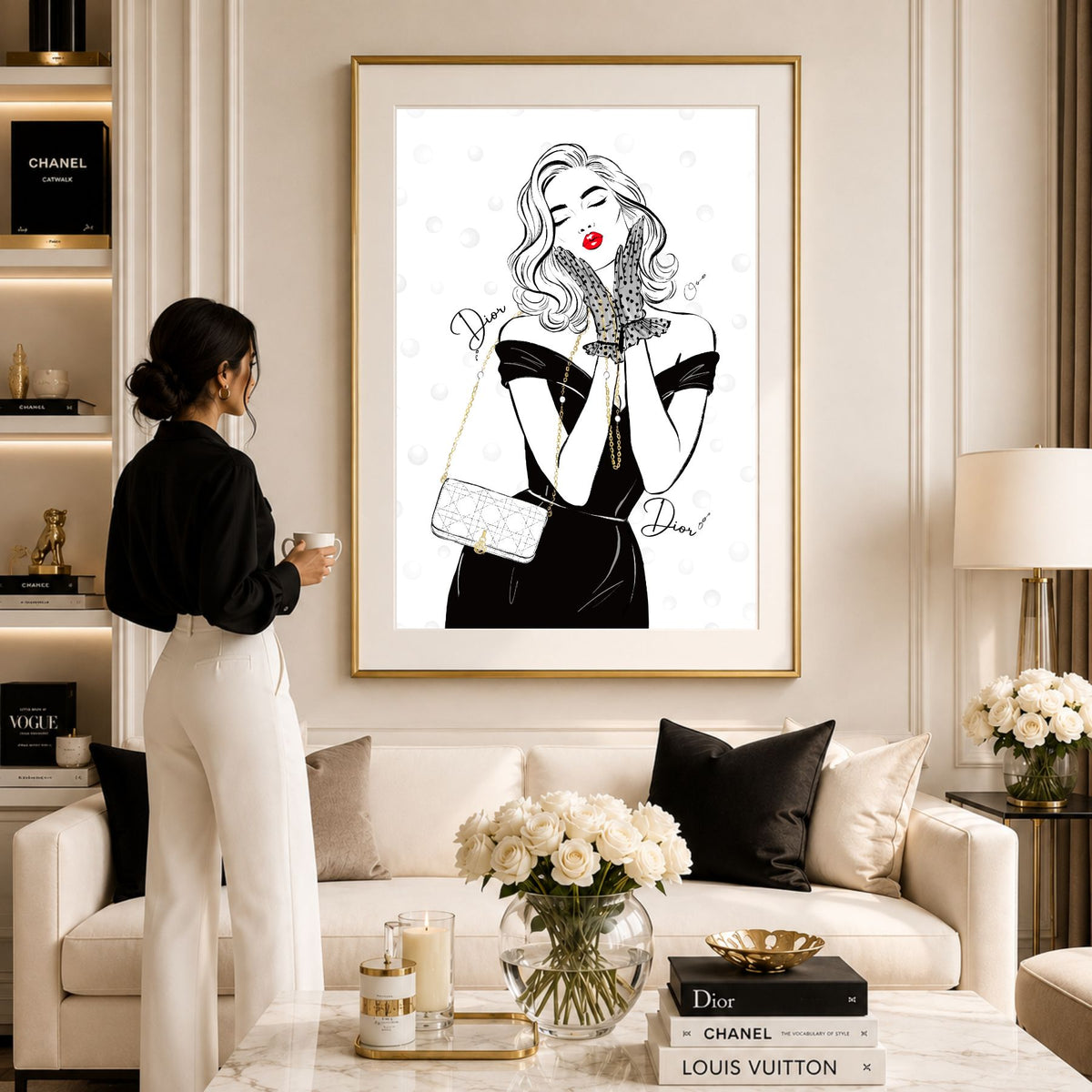 DIOR NOIR WHISPER-ILLUSTRATION-LIMITED EDITION PRINT