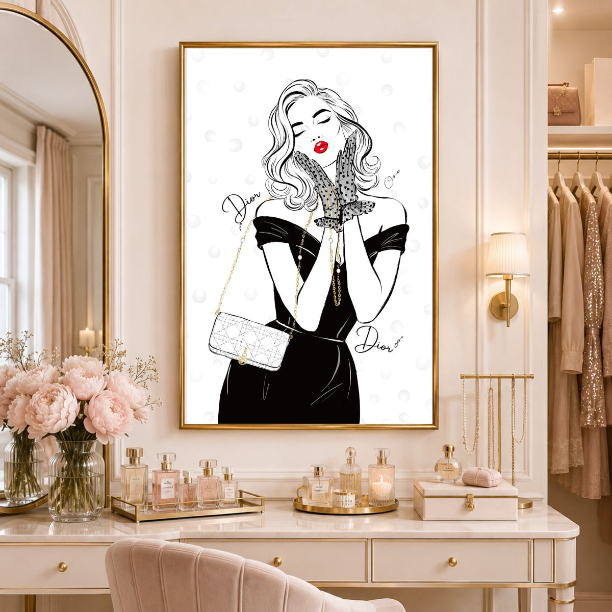 DIOR NOIR WHISPER-ILLUSTRATION-LIMITED EDITION PRINT