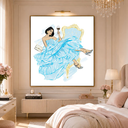 HER MOMENT OF LUXURY-ILLUSTRATION-LIMITED EDITION PRINT