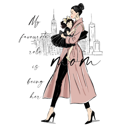MY FAVOURITE ROLE IS MOM-ILLUSTRATION-LIMITED EDITION PRINT