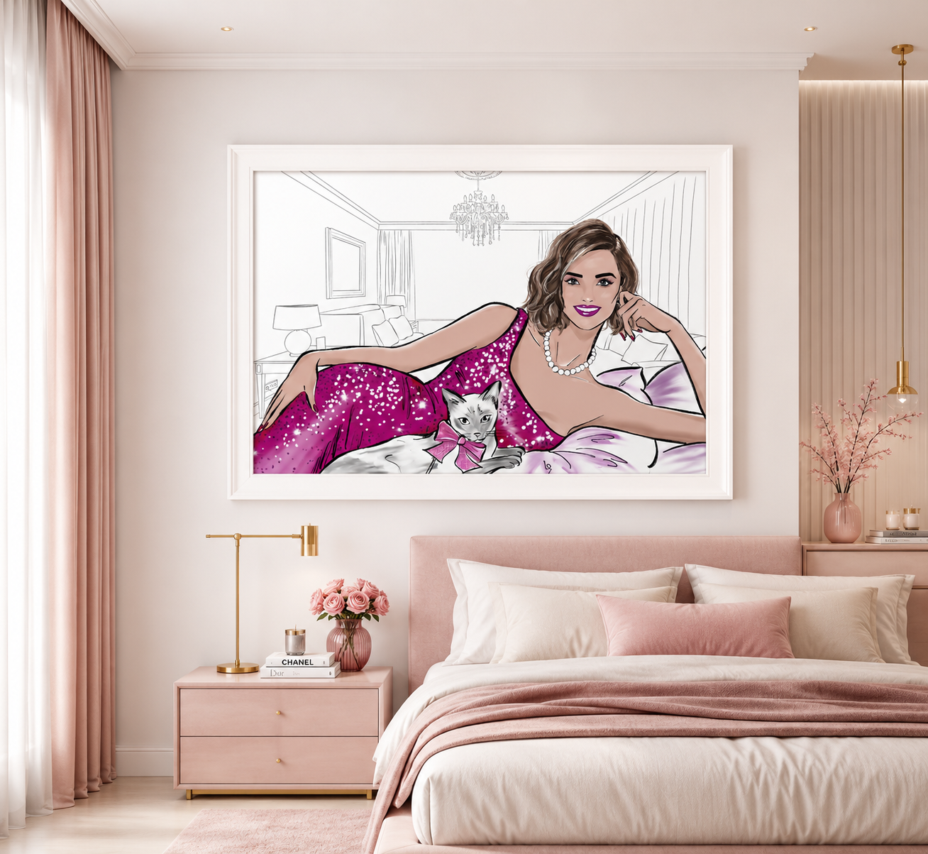 Pink Glam– Luxury Fashion Wall Art Print