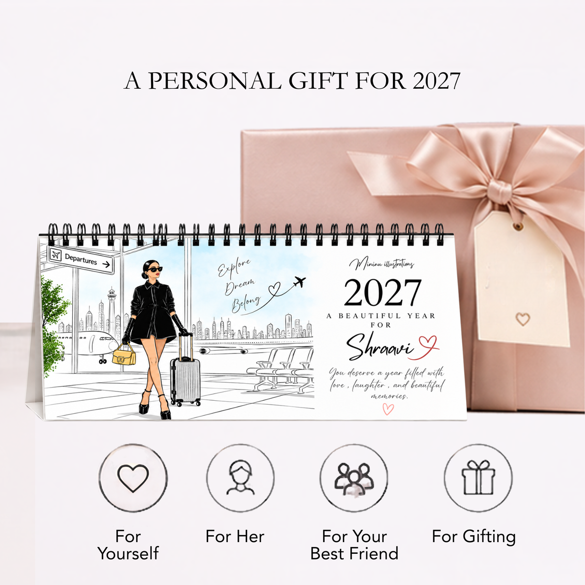 A Year of Fashion & Travel —2027 Limited Edition Desk Calendar