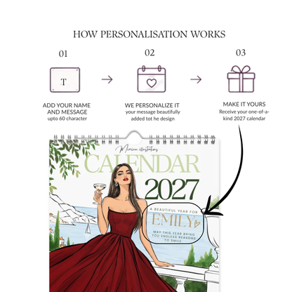 Limited Edition Fashion Wall Calendar 2027