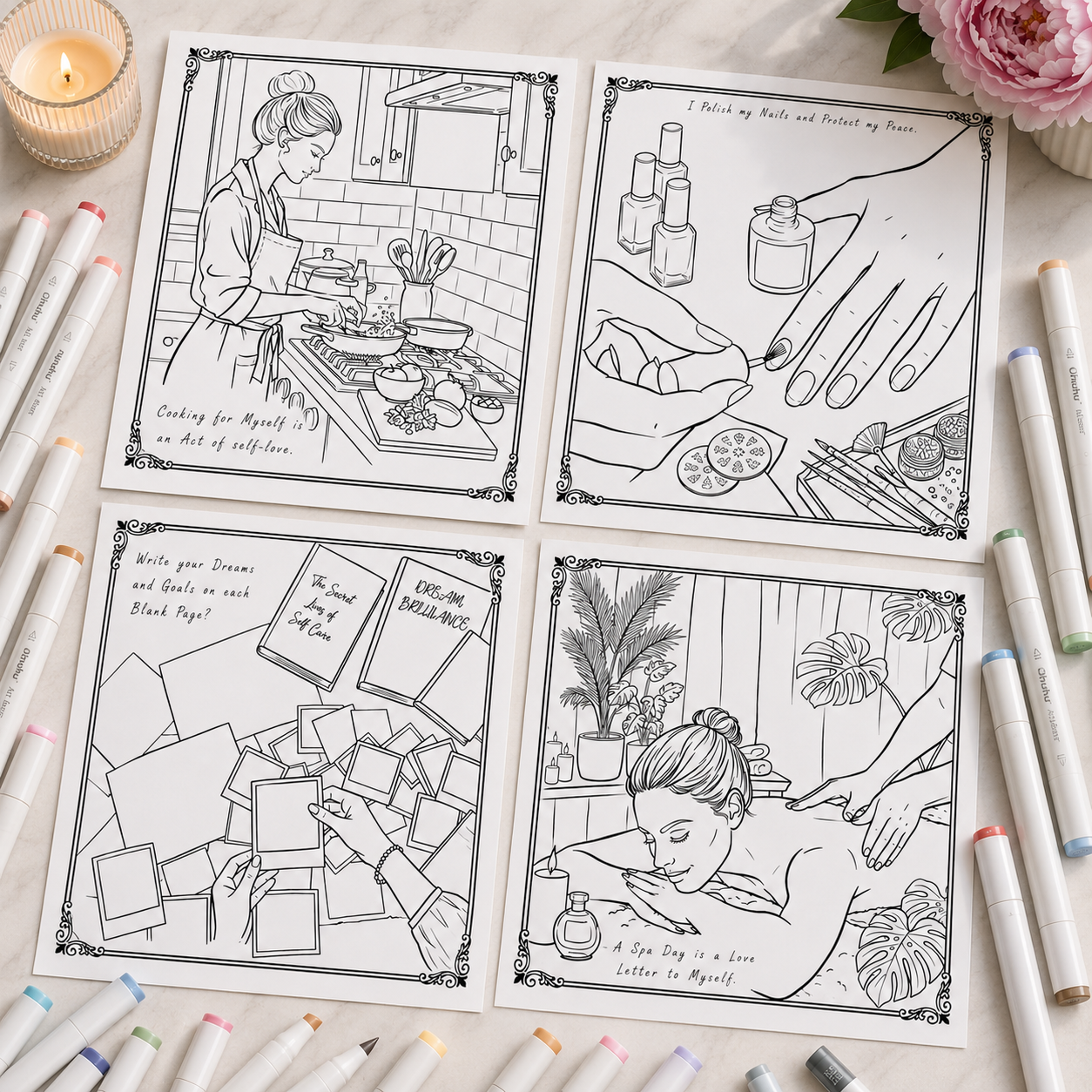 Self-Love Premium Coloring Book for Women – Part 1