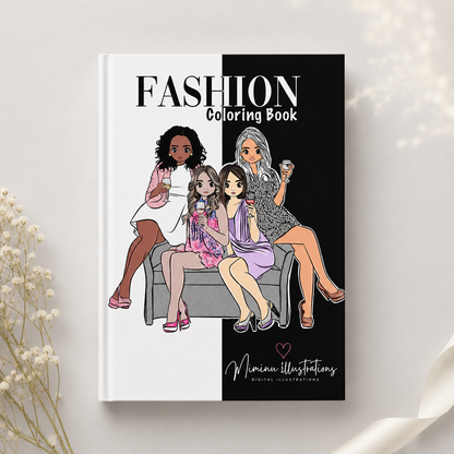 Girlish Fashion Coloring Book