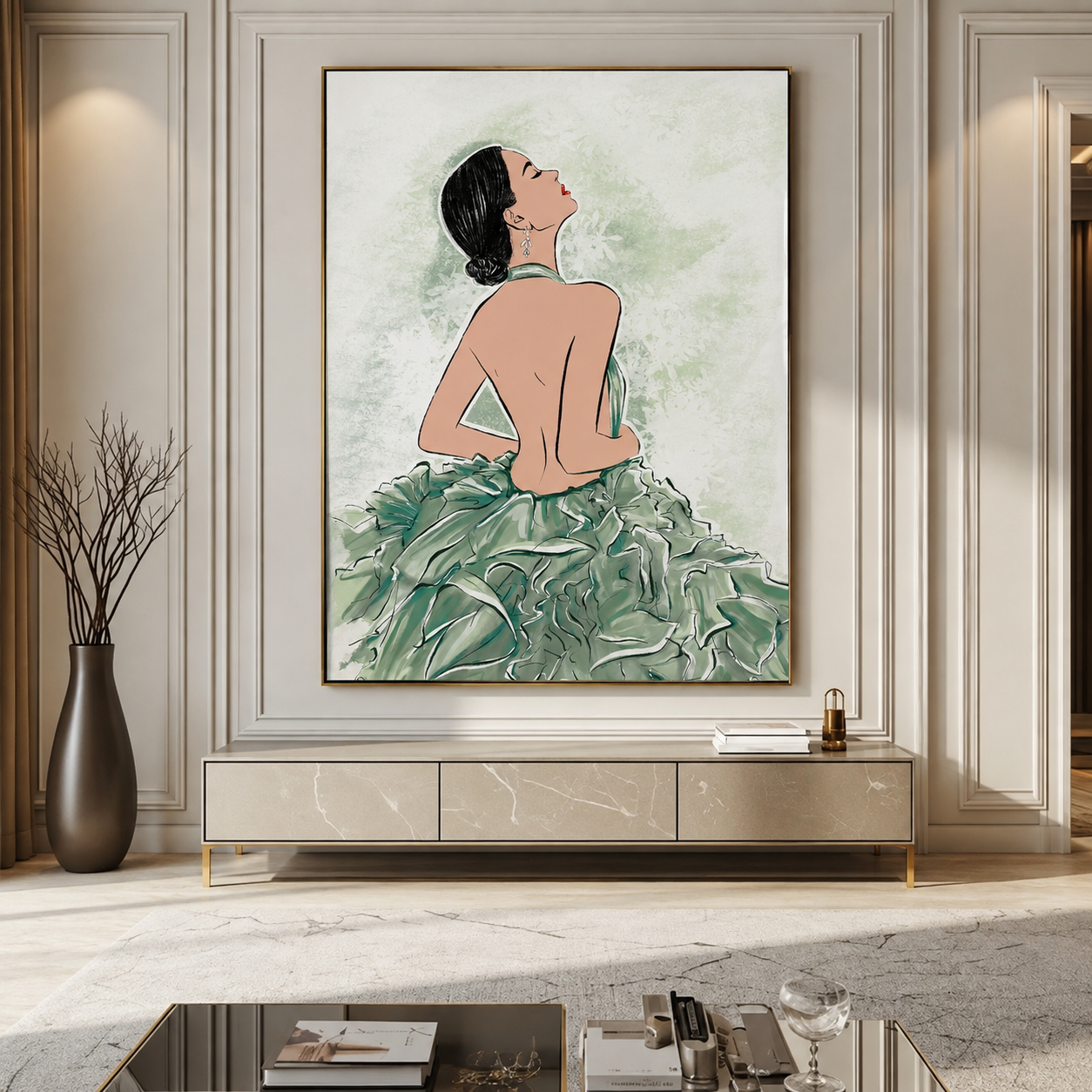 Backless Beauty – Luxury Fashion Wall Art Print